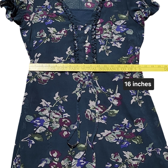 CONVERSE Mini Dress Womens Medium Floral Y2K Empire Waist Babydoll Grunge Skater - Picture 11 of 15